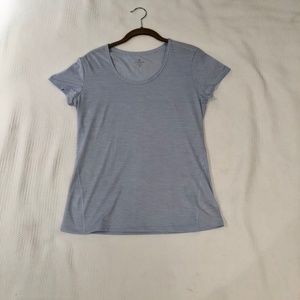 Athleta Short Sleeve Top Size M Light Slate Blue